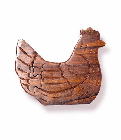 Matr Boomie Matr Boomie Chicken Puzzle Box - Hand Carved Wood 