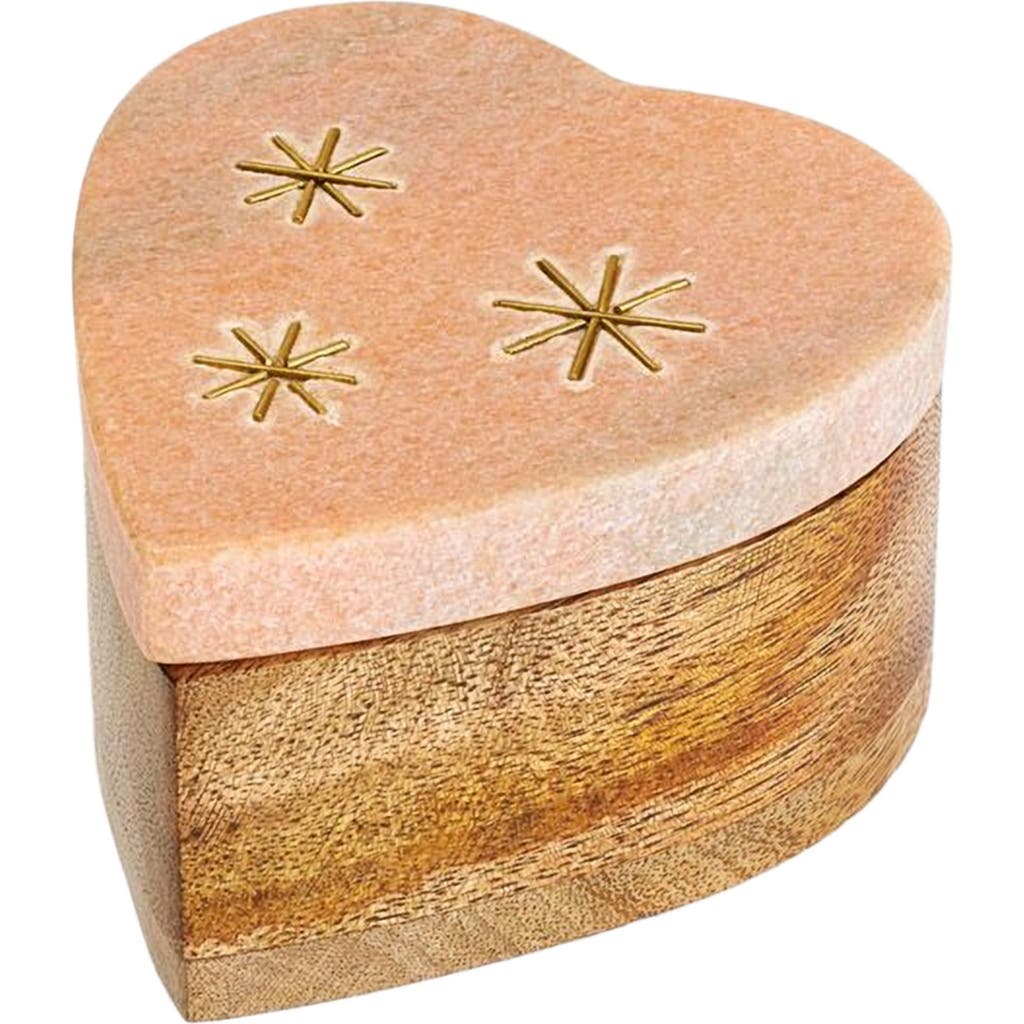 Matr Boomie Matr Boomie Jaipuri Heart Keepsake Box - Pink Carved Marble