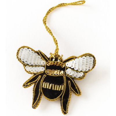 Matr Boomie Matr Boomie Larissa Plush Bee Beaded Felt Ornament - Embroidered