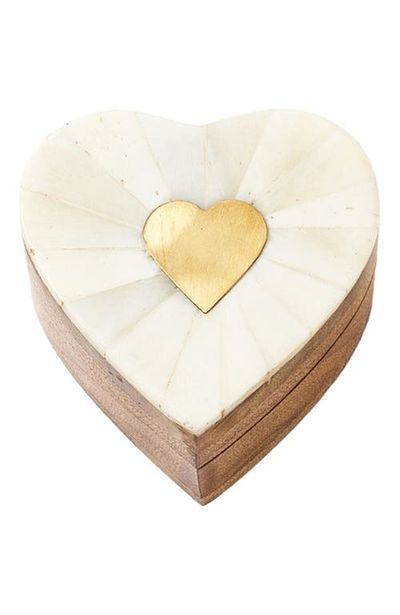 Matr Boomie Matr Boomie Mukhendu Heart Keepsake Box - Bone, Brass