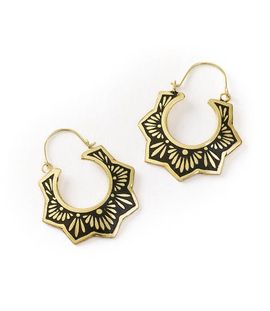Matr Boomie Matr Boomie Nisha Lotus Hoop Earrings