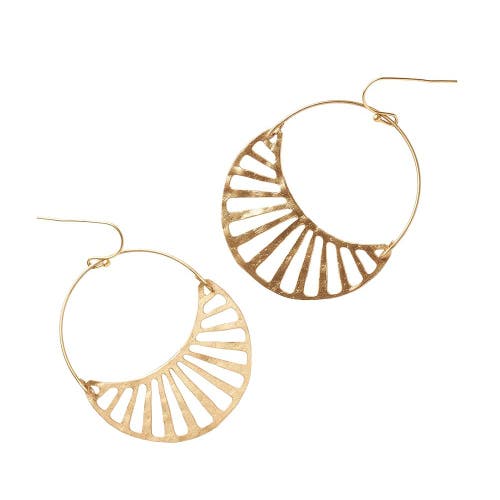 Matr Boomie Matr Boomie Rajani Hoop Earrings - Crescent Disc