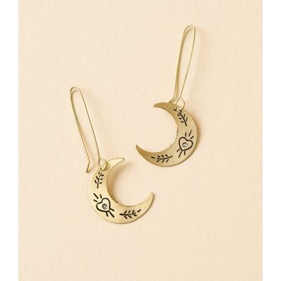 Matr Boomie Matr Boomie Ruchi Crescent Moon Dangle Earrings