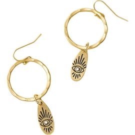 Matr Boomie Matr Boomie Ruchi Evil Eye Charm Hoop Earrings