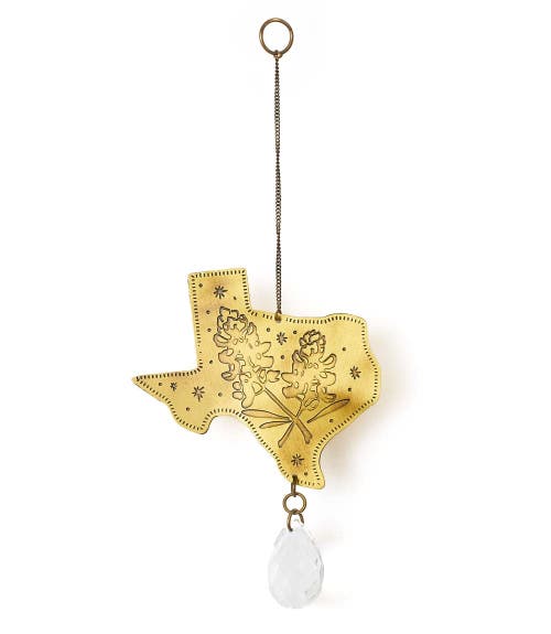 Matr Boomie Matr Boomie Texas Bluebonnet Engraved Brass Suncatcher