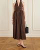 MATTEAU Gathered organic cotton-poplin halterneck maxi dress - 2
