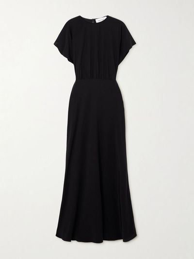 MATTEAU Gathered silk crepe de chine maxi dress
