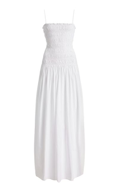 Matteau Matteau Exclusive Shirred Cotton DropWaist Maxi Dress