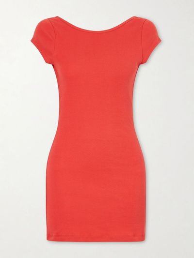 MATTEAU Open-back cotton-jersey mini dress