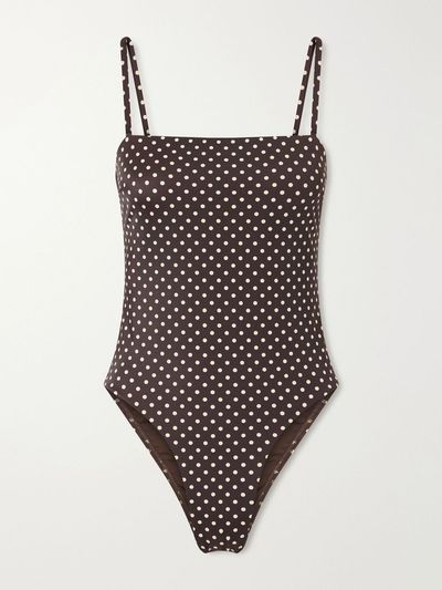 MATTEAU Petite Square polka-dot recycled swimsuit