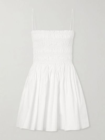 MATTEAU Shirred cotton mini dress