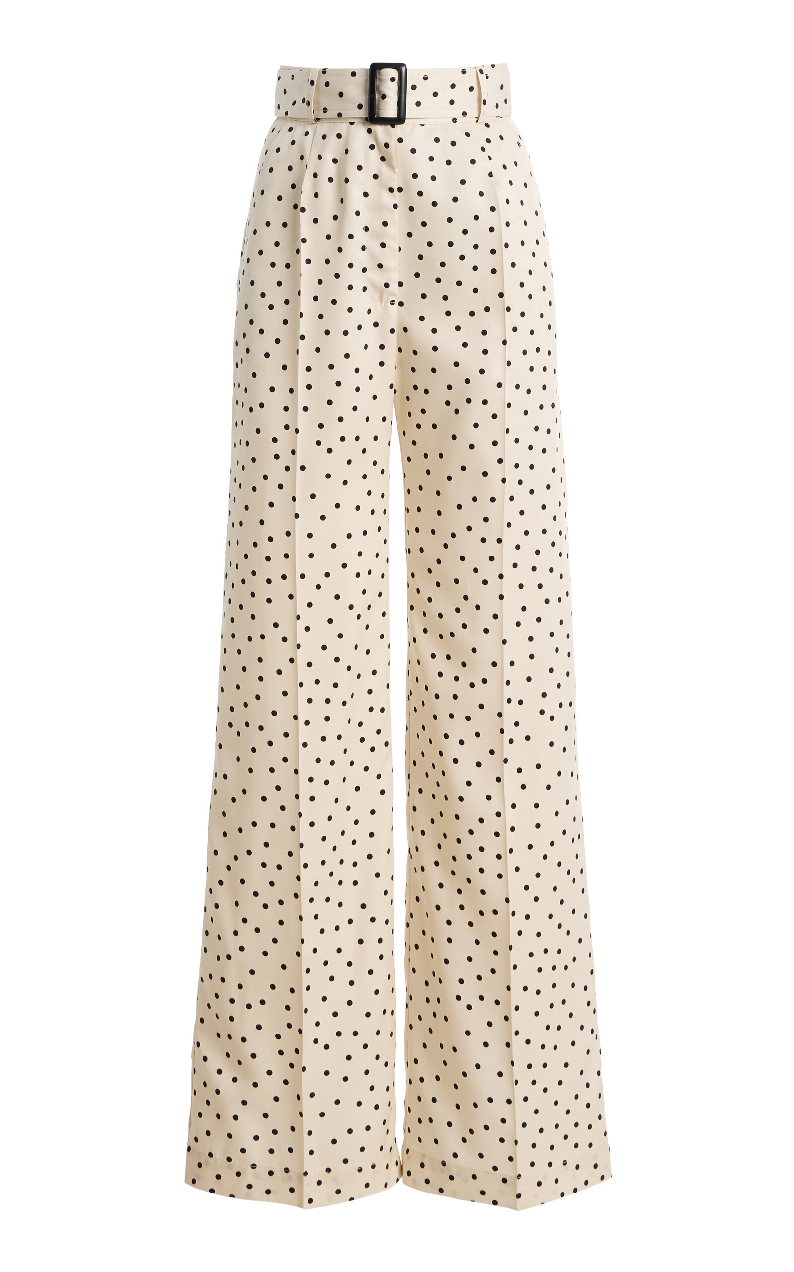 Matthew Bruch Matthew Bruch Belted PolkaDot WideLeg Pants