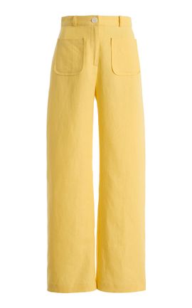 Matthew Bruch Matthew Bruch Button Linen Pocket Pants