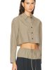 MATTHEW BRUCH MATTHEW BRUCH Cropped Oversized Button Down Top - 2