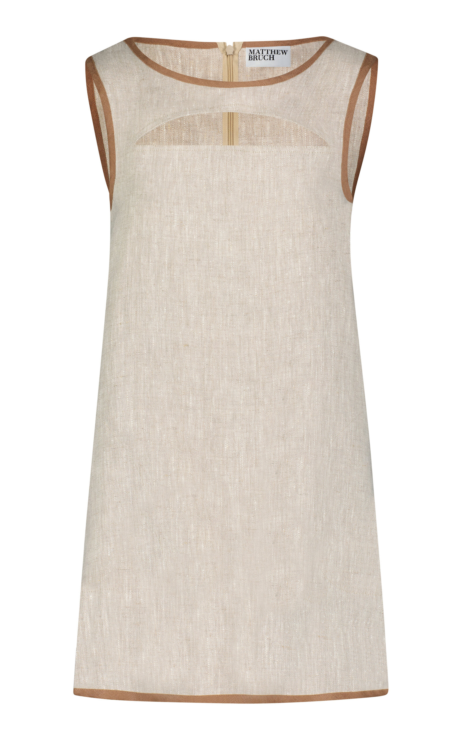 Matthew Bruch Matthew Bruch Cutout Linen Mini Dress