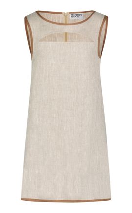 Matthew Bruch Matthew Bruch Cutout Linen Mini Dress