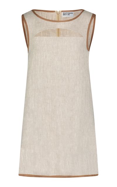 Matthew Bruch Matthew Bruch Cutout Linen Mini Dress