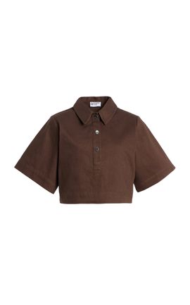 Matthew Bruch Matthew Bruch Denim Popover Top
