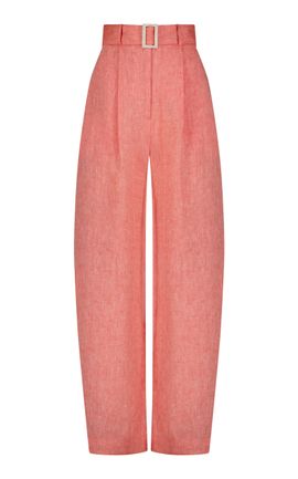 Matthew Bruch Matthew Bruch Pleated Linen BarrelLeg Pants