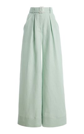 Matthew Bruch Matthew Bruch Pleated Linen WideLeg Pants