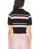 MATTHEW BRUCH MATTHEW BRUCH Striped Mohair Polo Top - 3
