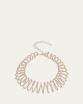 Mattia Cielo 18K Gold and Titanium Coiled Diamond Necklace