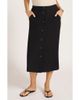 matty m. matty m. Button Front Midi Skirt - 1