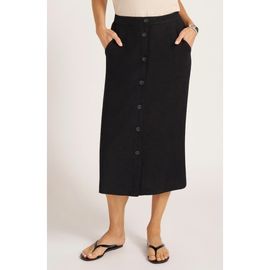 matty m. matty m. Button Front Midi Skirt