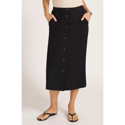 matty m. matty m. Button Front Midi Skirt