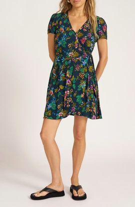 matty m. matty m. Floral Print Wrap Dress