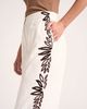 matty m. matty m. Ireni Embroidery Detail Crop Wide Leg Cotton Pants - 4
