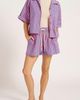 matty m. matty m. Kira Stripe Cotton Blend Drawstring Shorts - 4