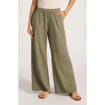 matty m. matty m. Seraphine Wide Leg Linen Blend Pants