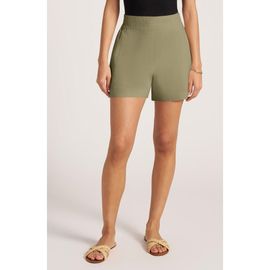 matty m. matty m. Ventura High Waist Linen Blend Shorts