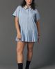 Maude Club Dalton Pleated Mini Shirt Dress - 1