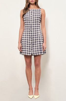 MAUDE CLUB MAUDE CLUB Amanda Gingham Minidress