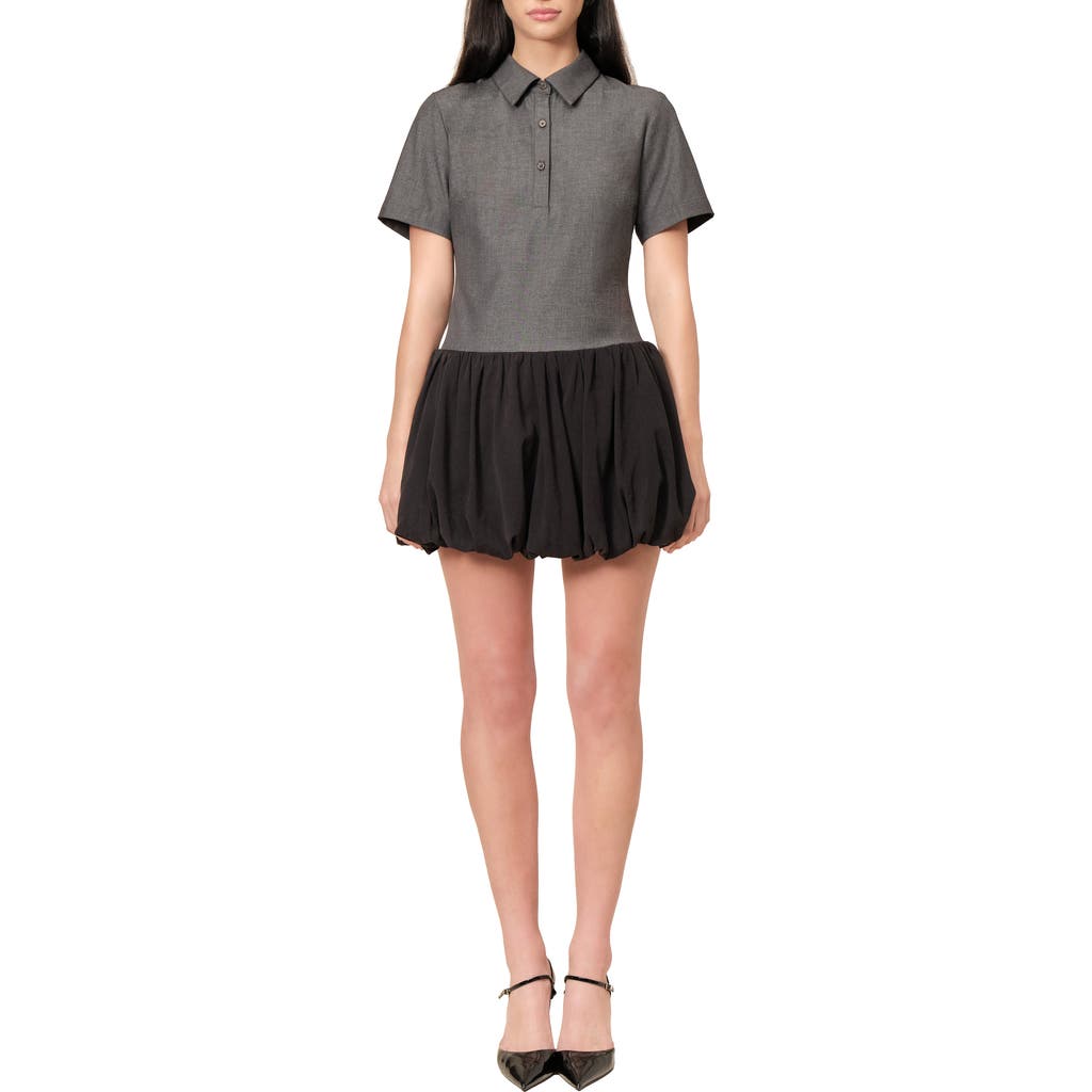 MAUDE CLUB MAUDE CLUB Beth Two-Tone Bubble Minidress