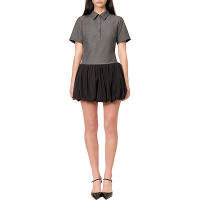 MAUDE CLUB MAUDE CLUB Beth Two-Tone Bubble Minidress
