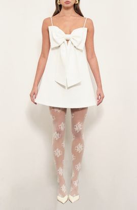 MAUDE CLUB MAUDE CLUB Caroline Bow Front Minidress