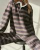 MAUDE CLUB MAUDE CLUB Kate Striped Polo Sweater - 5