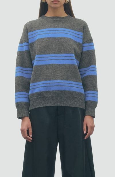 MAUDE CLUB MAUDE CLUB Miles Striped Crewneck Sweater