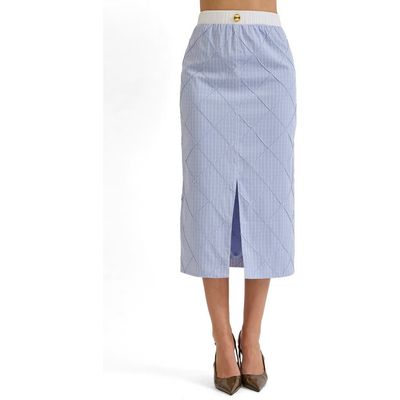 MAUDE CLUB MAUDE CLUB Riley Front Slit Midi Skirt