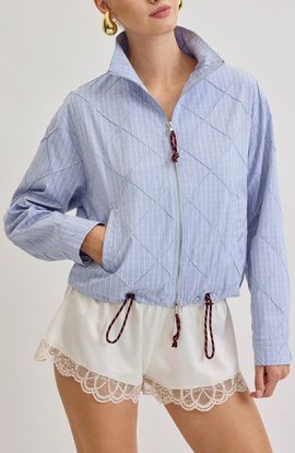 MAUDE CLUB MAUDE CLUB Riley Shirting Stripe Jacket