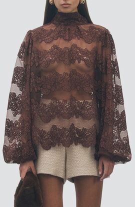 MAUDE CLUB MAUDE CLUB Shana Lace Tiered Top
