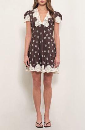 MAUDE CLUB MAUDE CLUB Suzy Lace Trim MInidress
