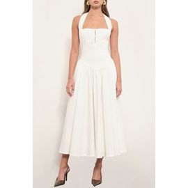 MAUDE CLUB MAUDE CLUB Zoa Drop Waist Midi Dress