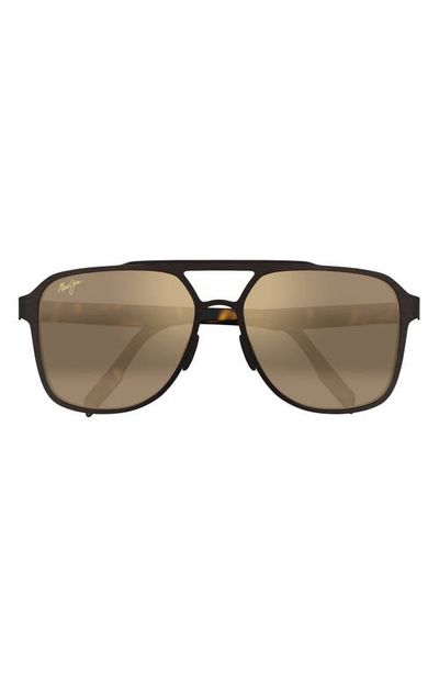 Maui Jim Maui Jim 2nd Reef Polarized Rectangular Sunglasses
