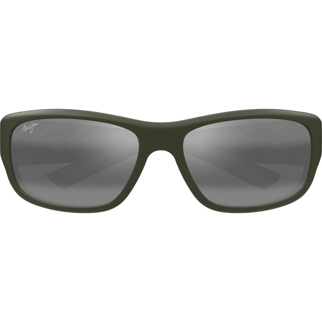 Maui Jim Maui Jim Mauklele 64mm PolarizedPlus2® Wraparound Rectangular Sunglasses