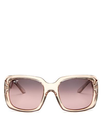 Maui Jim Maui Jim Polarized Oversized Square Sunglasses, 55mm