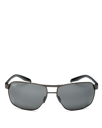 Maui Jim Maui Jim The Bird Polarized Brow Bar Square Sunglasses, 62mm
